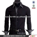 new High quality Slim fit 100% Cotton Black casual shirt for men